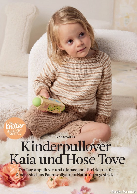 Вязаные проекты спицами в журнале «The Knitter №75 2025 Germany»