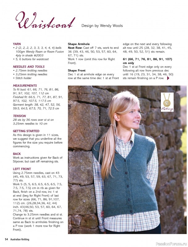 Вязаные модели спицами в журнале «Australian Knitting – Vol.16 №3 2024»