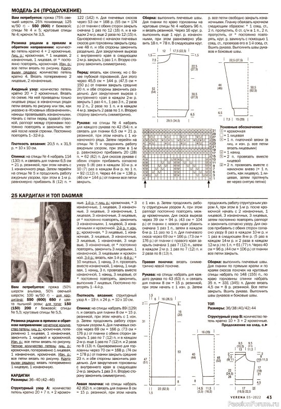 Вязаные модели в журнале «Verena №3 2022»