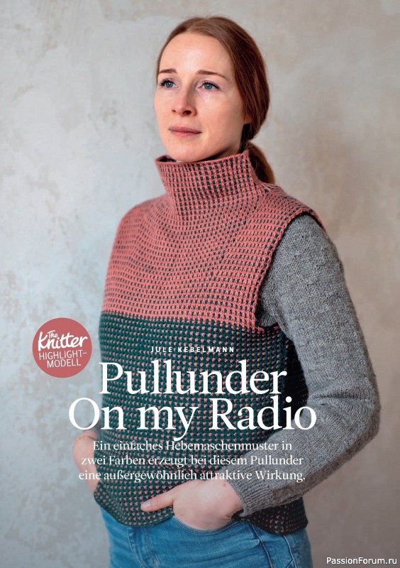 Вязаные проекты спицами в журнале «The Knitter Germany №74 2025»