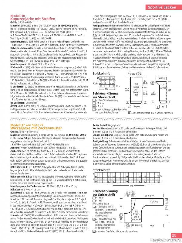 Вязаные проекты в журнале «Hundert Seiten voller Ideen Jacken №1 2023»