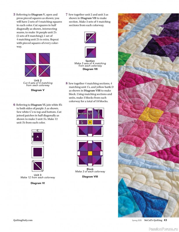 Коллекция проектов для рукодельниц в журнале «McCalls Quilting - Spring 2025»