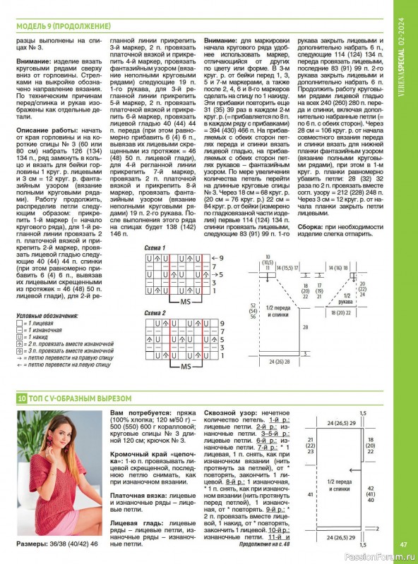 Вязаные модели в журнале «Модное вязание №2 2024»