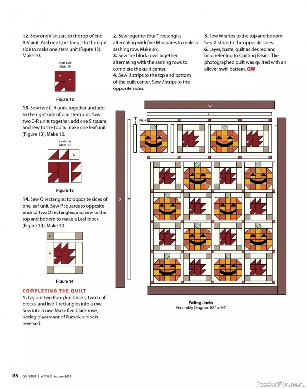 Коллекция проектов для рукодельниц в журнале «Quilter's World - Autumn 2025»