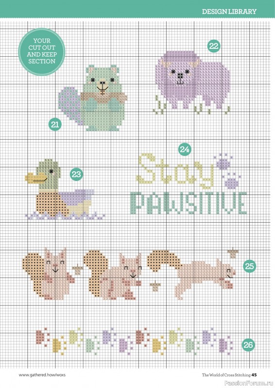 Коллекция вышивки в журнале «The World of Cross Stitching №347 2024»