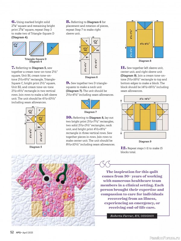 Коллекция проектов для рукодельниц в журнале «American Patchwork & Quilting №193 2025»