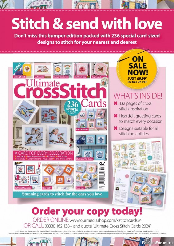Коллекция вышивки в журнале «Ultimate CrossStitch Cards №58 2025»
