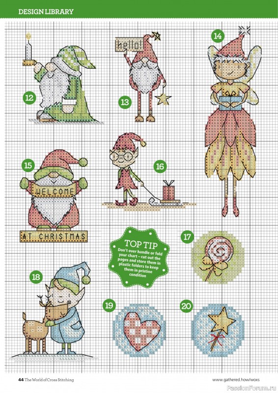 Коллекция вышивки в журнале «The World of Cross Stitching №351 2024»