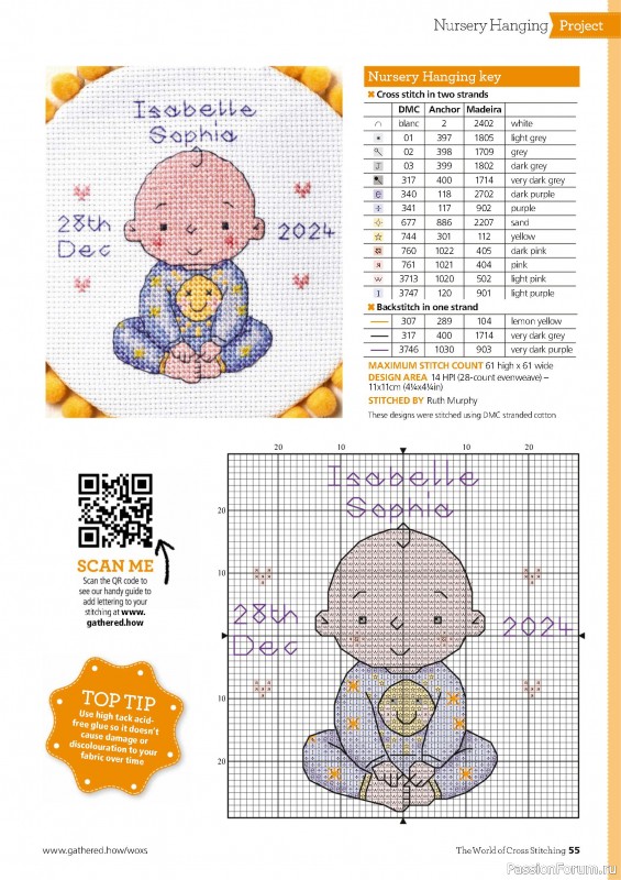 Коллекция вышивки в журнале «The World of Cross Stitching №355 2025»