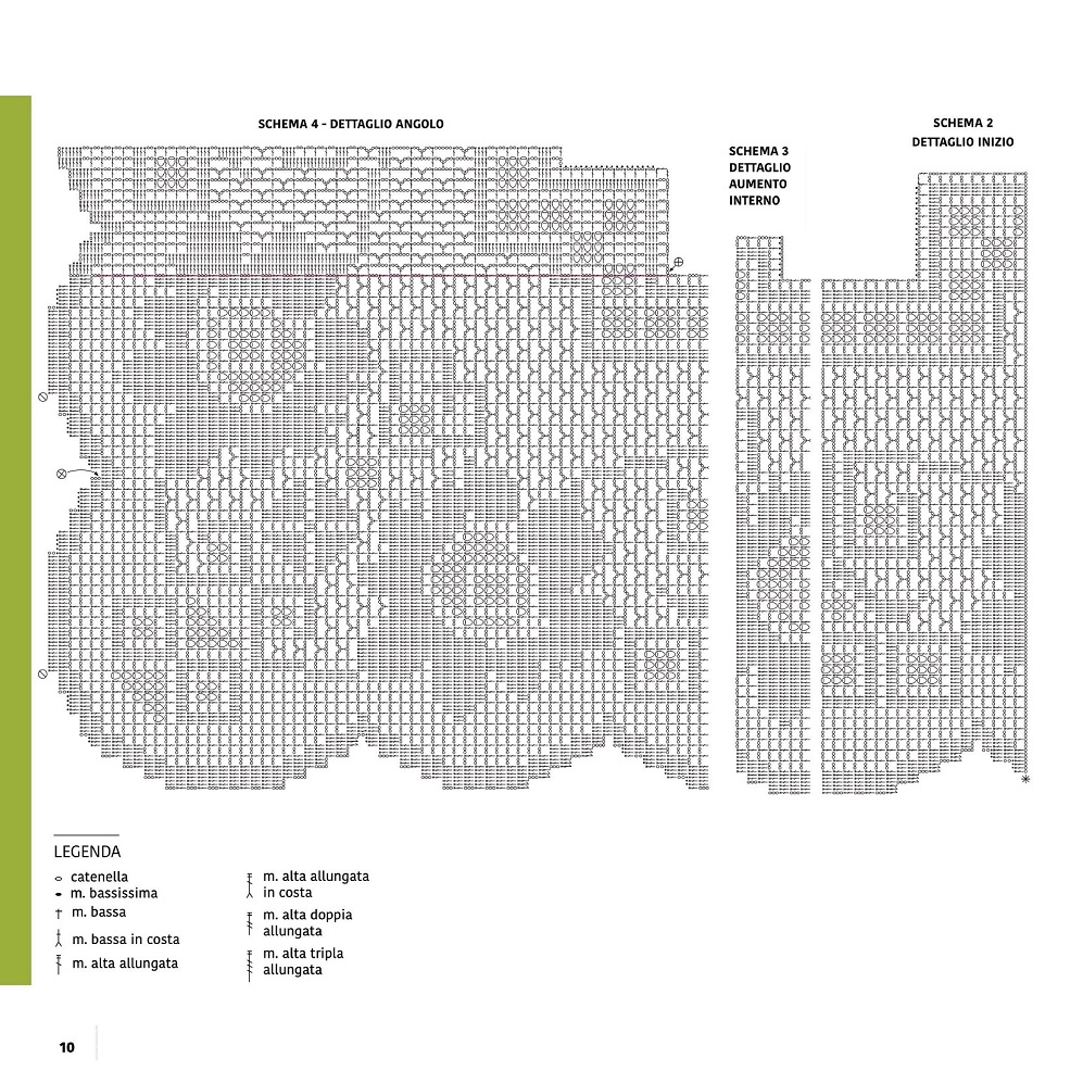 Занавески, бордюры, салфетки, сумки, пледы крючком в журнале "Motivi all Uncinetto Manuale" №3 2021
