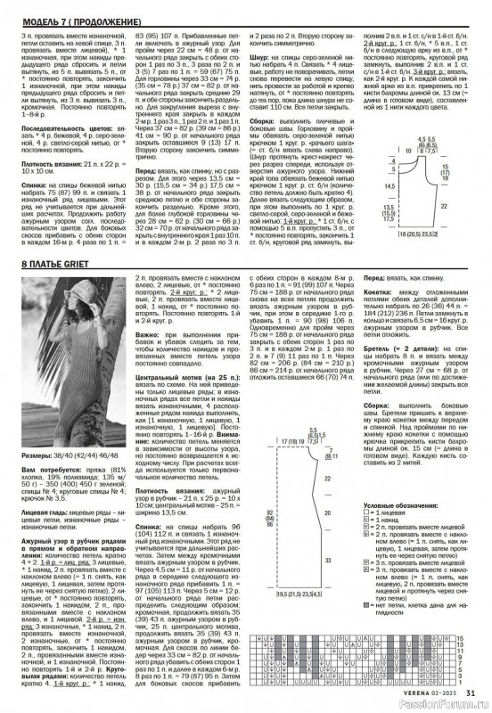 Вязаные модели в журнале «Verena №2 2023»