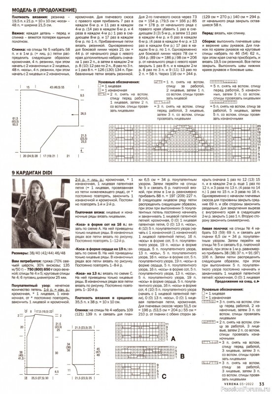 Вязаные модели в журнале «Verena №3 2022»