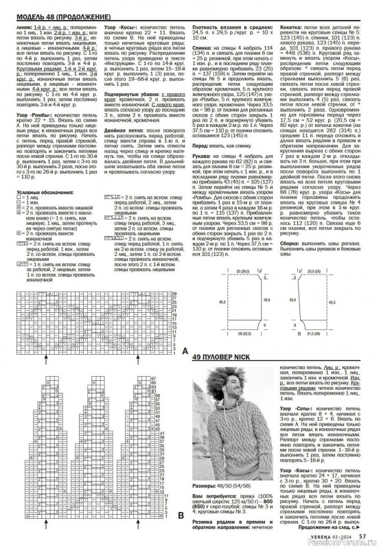 Вязаные модели в журнале «Verena №3 2024»