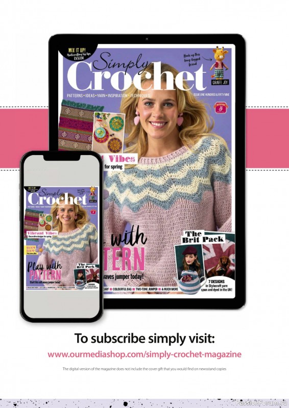 Вязаные проекты крючком в журнале «Simply Crochet №159 2025»