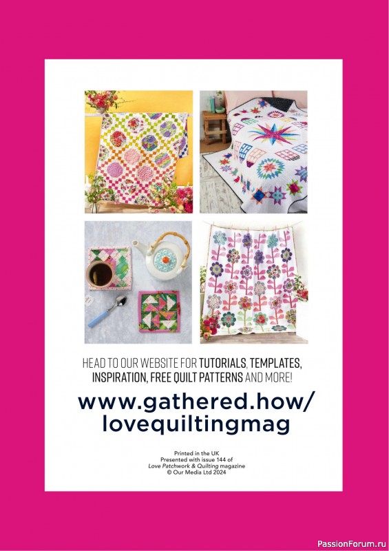 Коллекция проектов для рукодельниц в журнале «Love Patchwork & Quilting №144 2024»