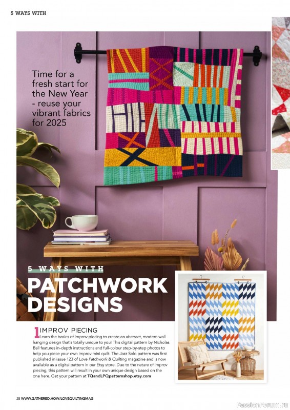 Коллекция проектов для рукодельниц в журнале «Love Patchwork & Quilting №145 2024»