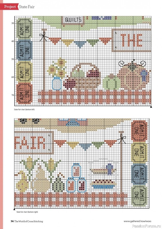 Коллекция вышивки в журнале «The World of Cross Stitching №335 2023»