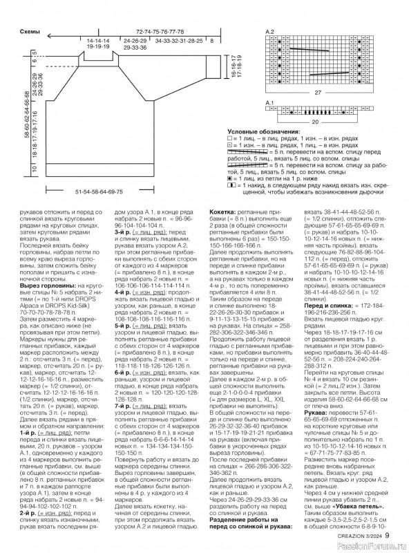 Вязаные модели в журнале «Creazion №3 2024»