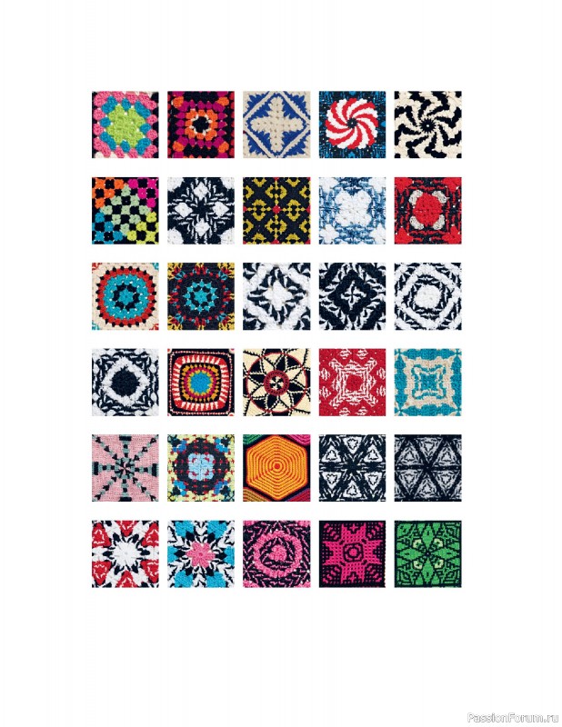 Вязаные проекты в книге «Crochet Squares»