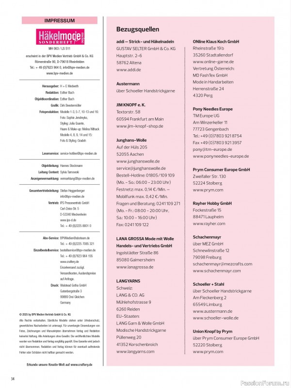 Вязаные модели в журнале «Meine Hakelmode Sonderheft MH063 2025»
