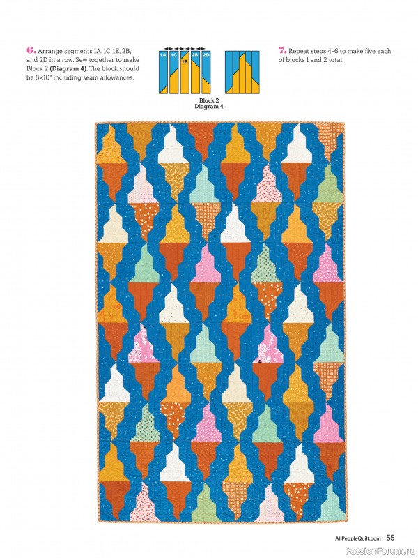 Коллекция проектов для рукодельниц в журнале «American Patchwork & Quilting №195 2025»
