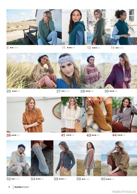 Вязаные модели в журнале «Burda Stricken №4 2020»