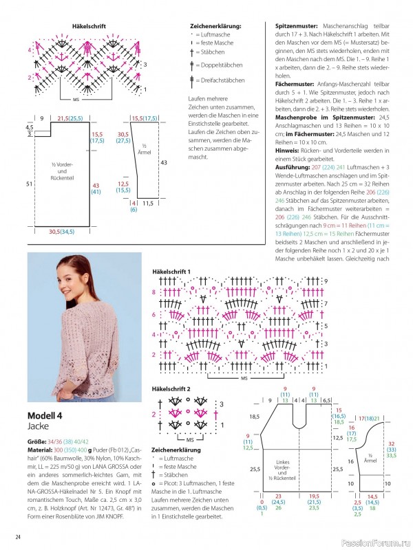 Вязаные модели в журнале «Meine Hakelmode Sonderheft MH063 2025»