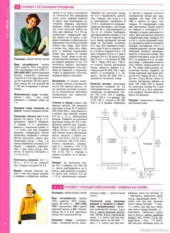 Вязаные модели в журнале «Модное вязание №4 2022»