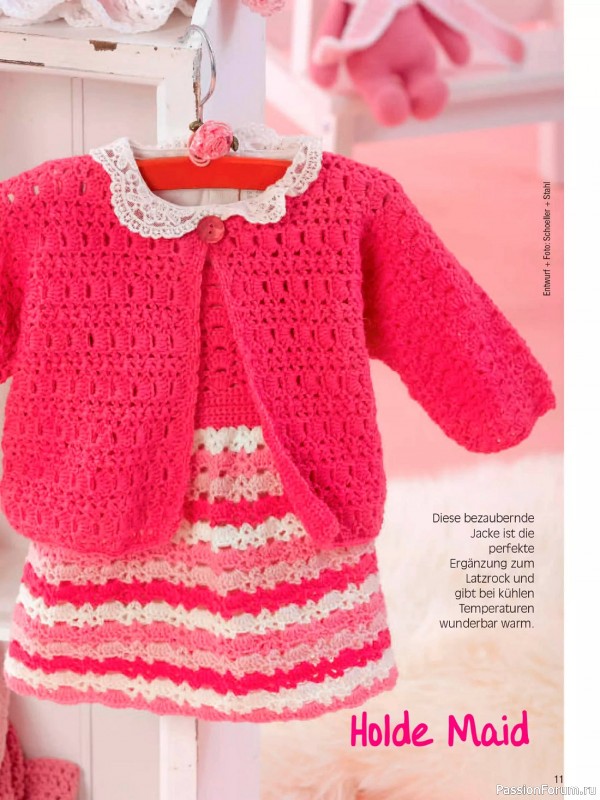 Вязаные модели для детей в журнале «Baby Strick №1 2023 Hakelmaschen»