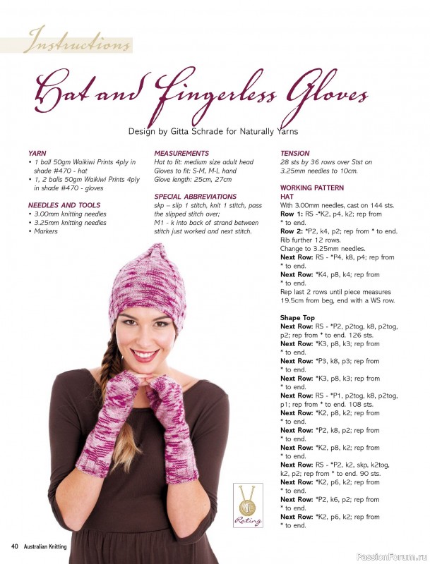 Вязаные модели спицами в журнале «Australian Knitting – Vol.16 №2 2024»