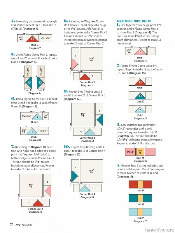 Коллекция проектов для рукодельниц в журнале «American Patchwork & Quilting №193 2025»