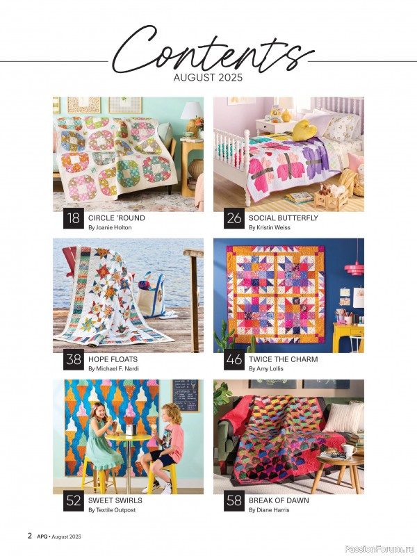 Коллекция проектов для рукодельниц в журнале «American Patchwork & Quilting №195 2025»