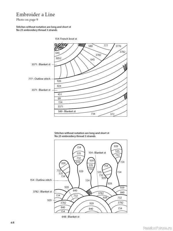 Коллекция вышивки в книге «Modern Japanese Embroidery Stitches»