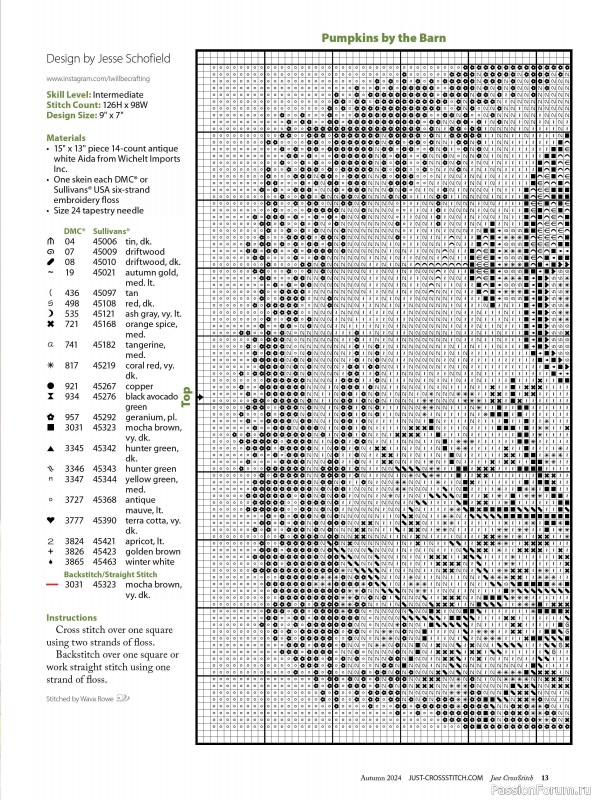 Коллекция вышивки в журнале «Just CrossStitch - Autumn 2024»