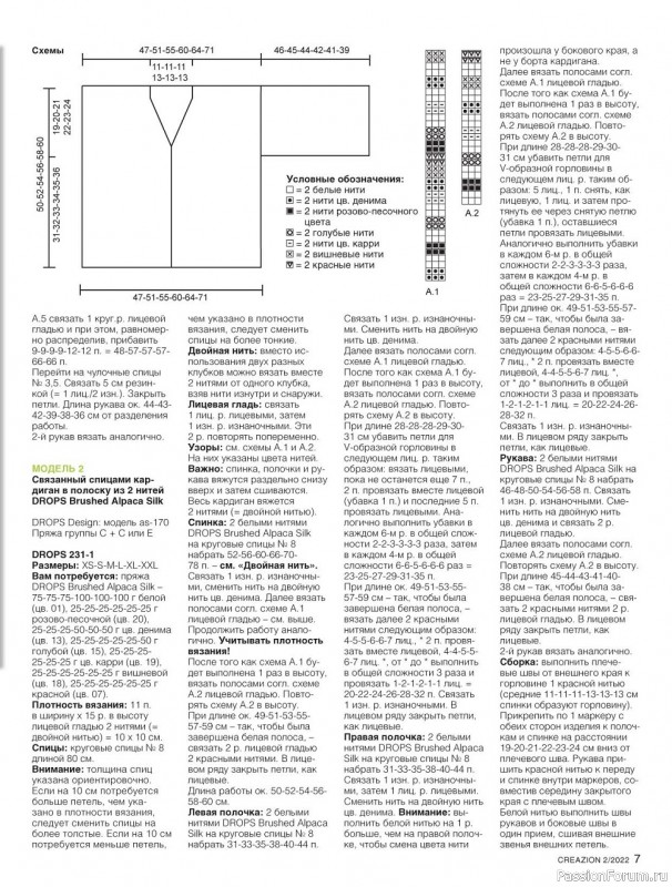 Вязаные модели в журнале «Creazion №2 2022»