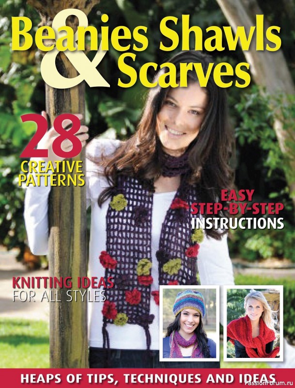 Вязаные проекты в журнале «Beanies Shawls & Scarves – April 2023