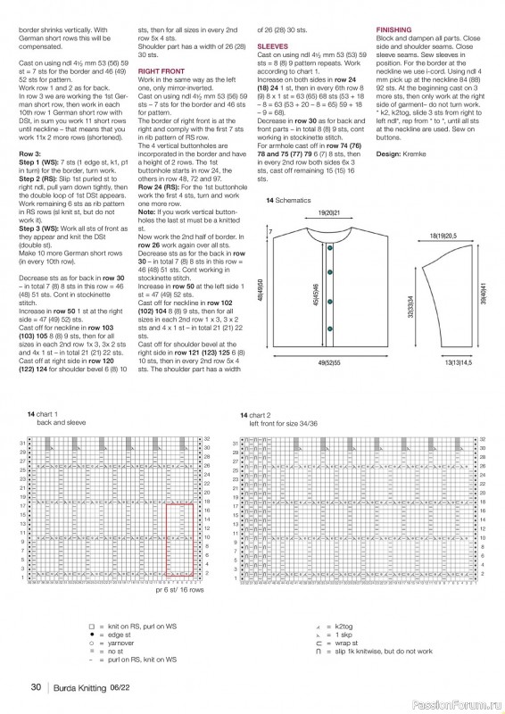 Вязаные модели в журнале «Burda Knitting №6 2022»