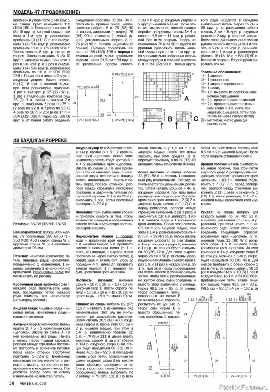 Вязаные модели в журнале «Verena №1 2025»