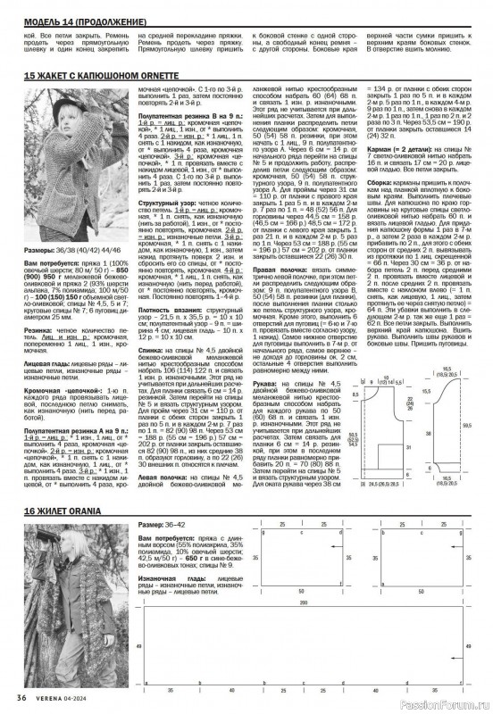 Вязаные модели в журнале «Verena №4 2024»