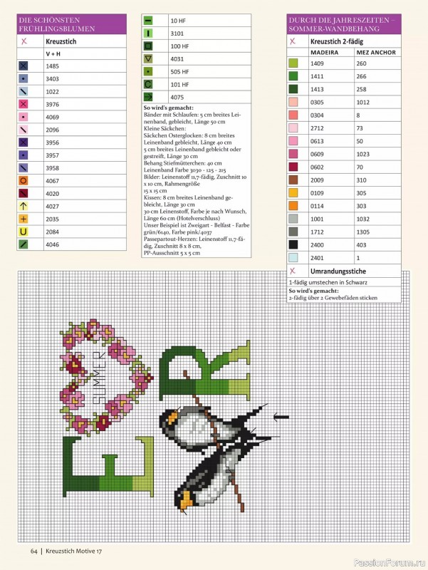 Коллекция вышивки крестиком в журнале «Kreuzstich Motive №17 2017»