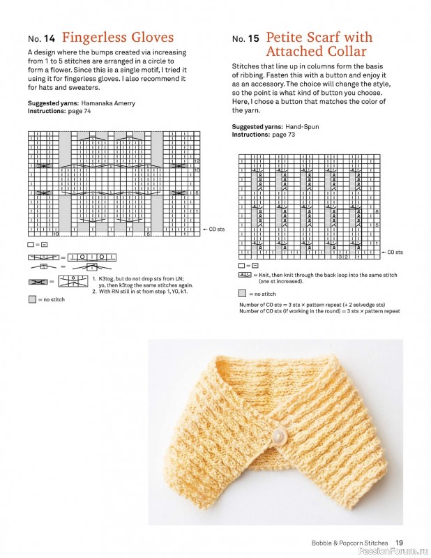 Вязаные проекты в книге «55 Fantastic Japanese Knitting Stitches»