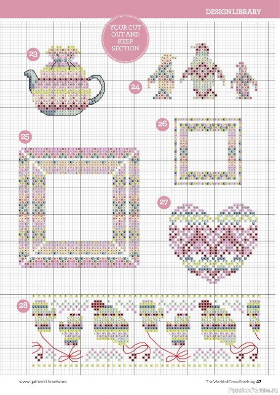 Коллекция вышивки в журнале «The World of Cross Stitching №341 2023»