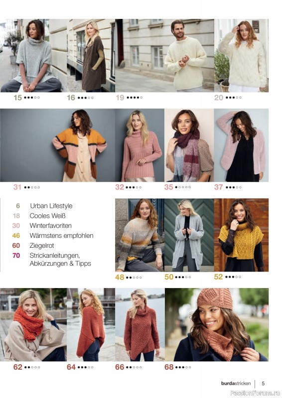 Вязаные модели в журнале «Burda Stricken №6 2020»