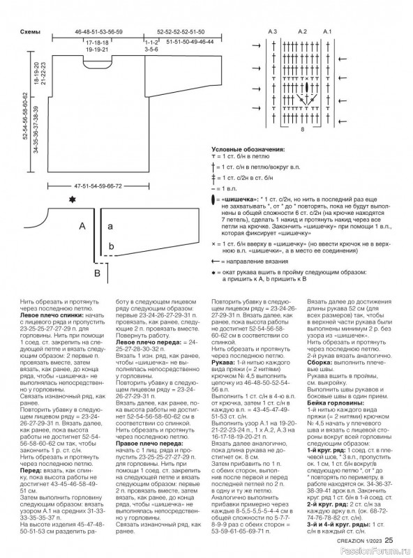 Вязаные модели в журнале «Creazion №1 2023»