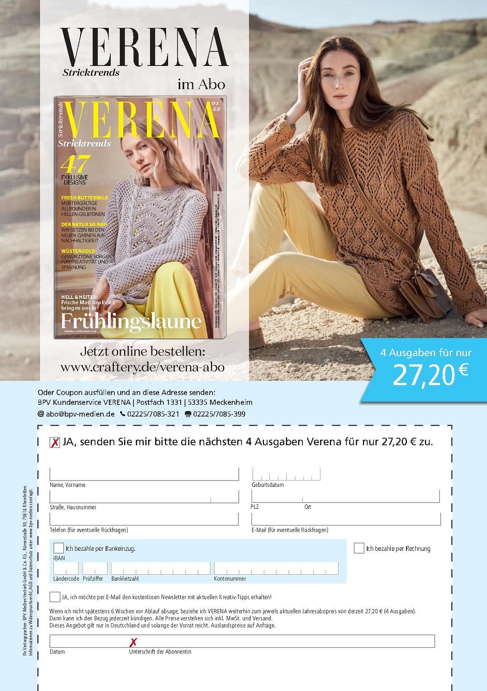 Стильные моделеи в журнале"Verena Stricktrends №1 2022"