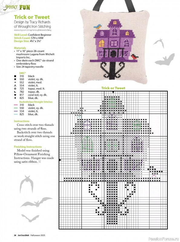 Коллекция вышивки в журнале «Just CrossStitch - Halloween 2025»