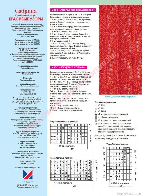 Вязаные модели в журнале «Сабрина. Спецвыпуск №5 2024»