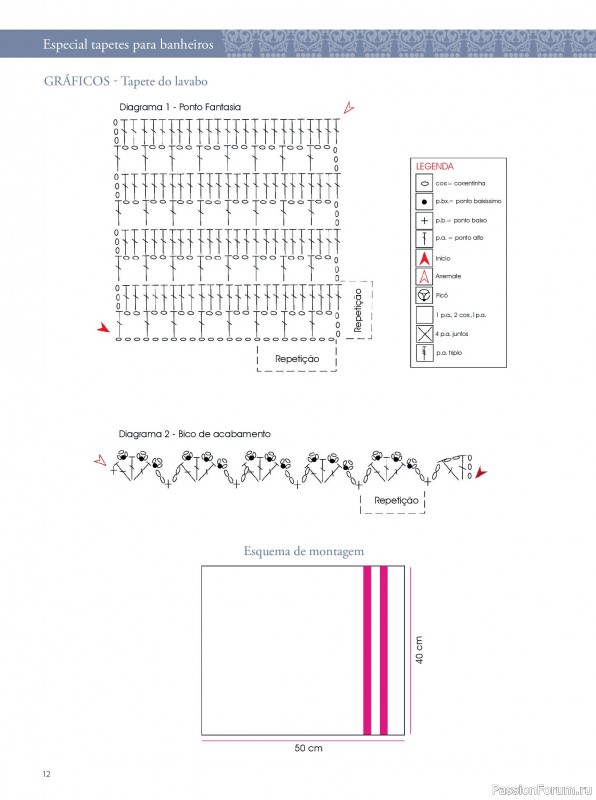 Вязаные проекты крючком в журнале «Artesanato Simples Ed.47 Barbante»
