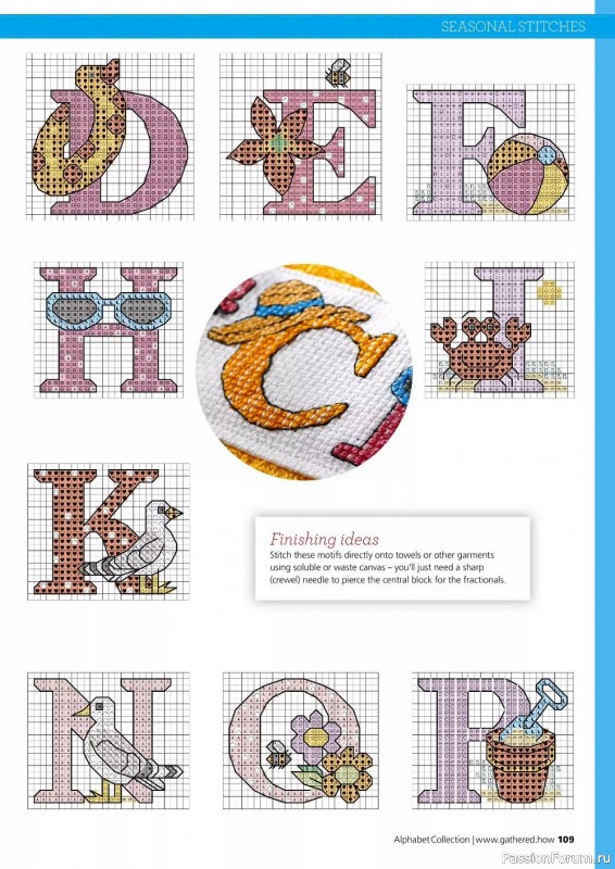 Коллекция вышивки в журнале «Cross Stitching Alphabet Collection 2022»