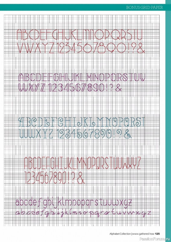 Коллекция вышивки в журнале «Cross Stitching Alphabet Collection 2022»